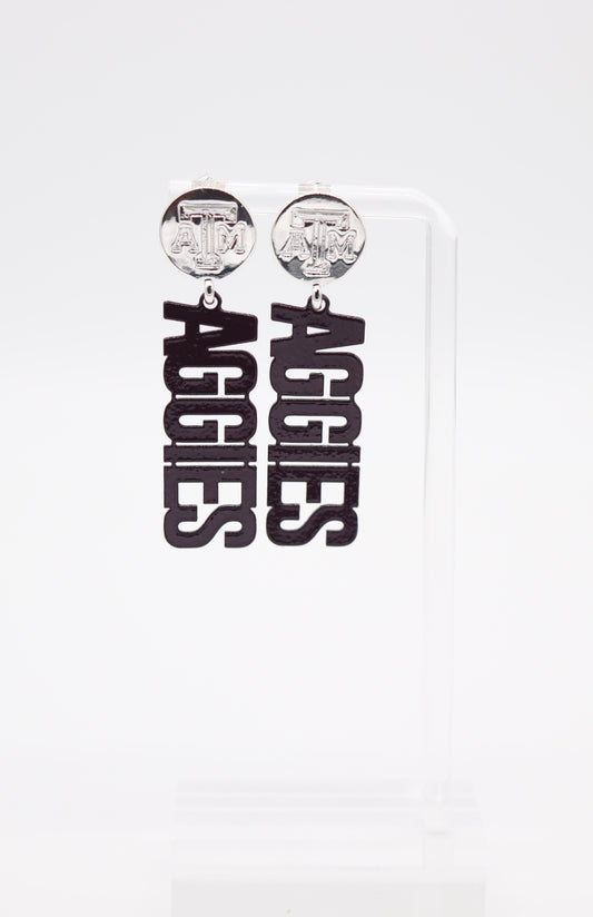 Maroon Texas A&M Earrings