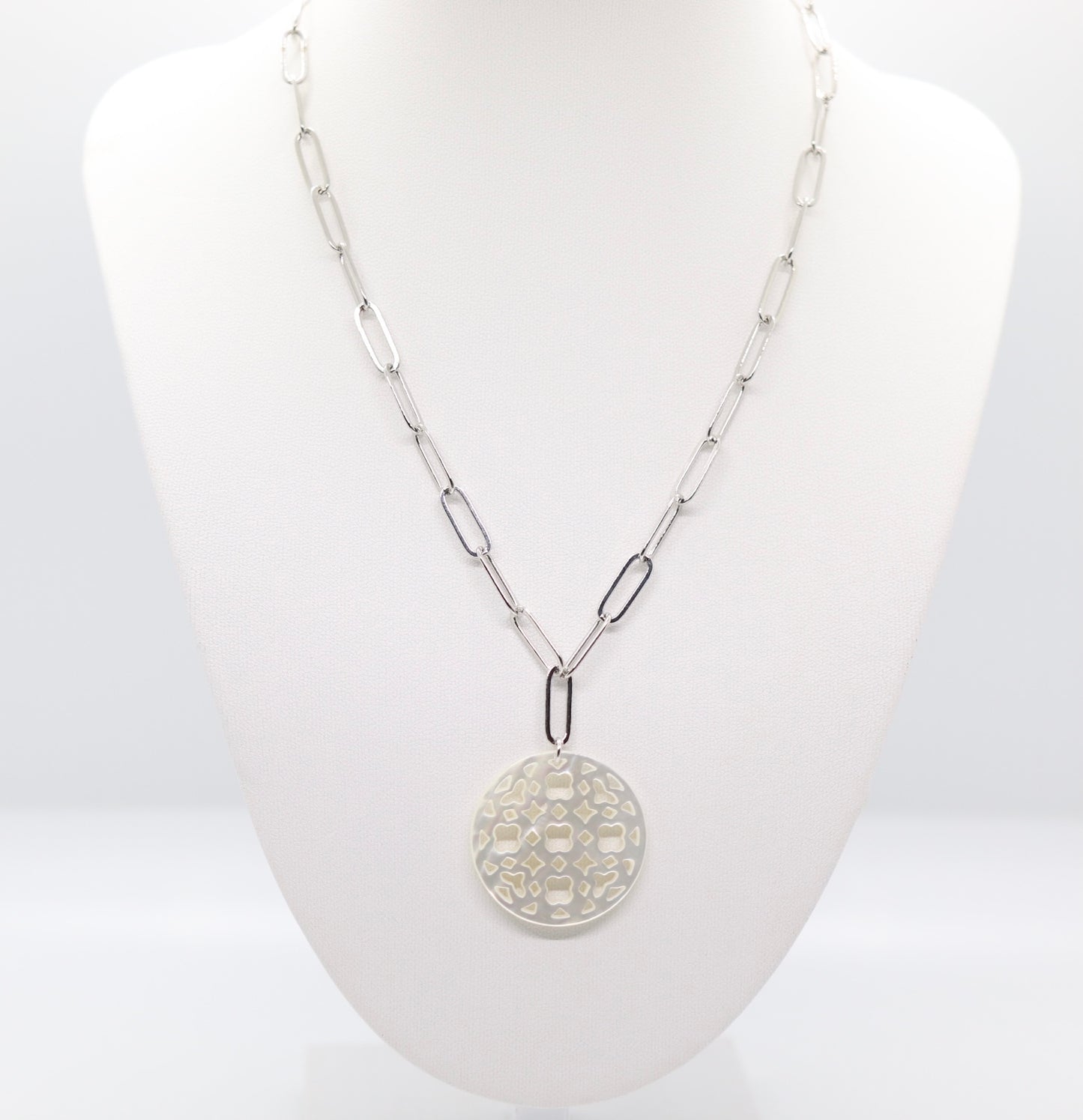 Silver Chain w/Genuine Sterling Pearl Pendant