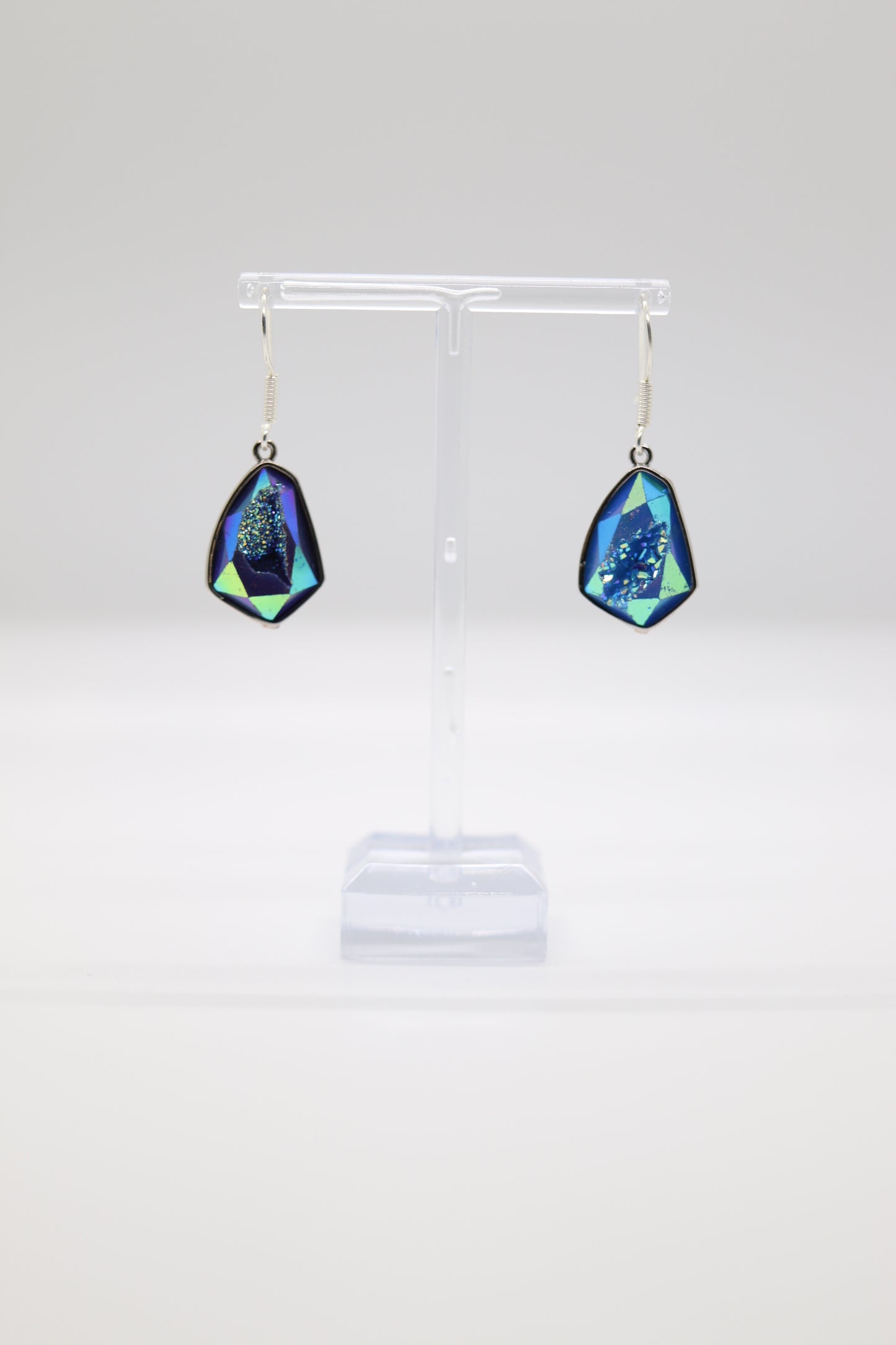 Beautiful Aquamarine Paved Earrings