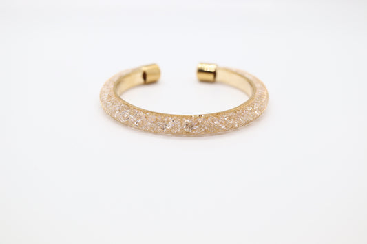 Gold Mesh Bracelet with Austrian Crystals