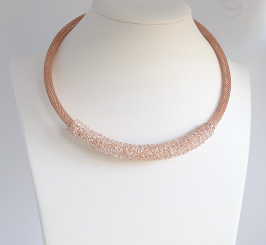 Rose Gold Half Loop Necklace