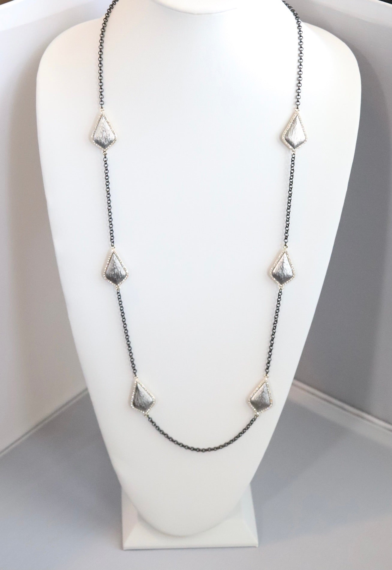 Beautiful Silver & Black Necklace
