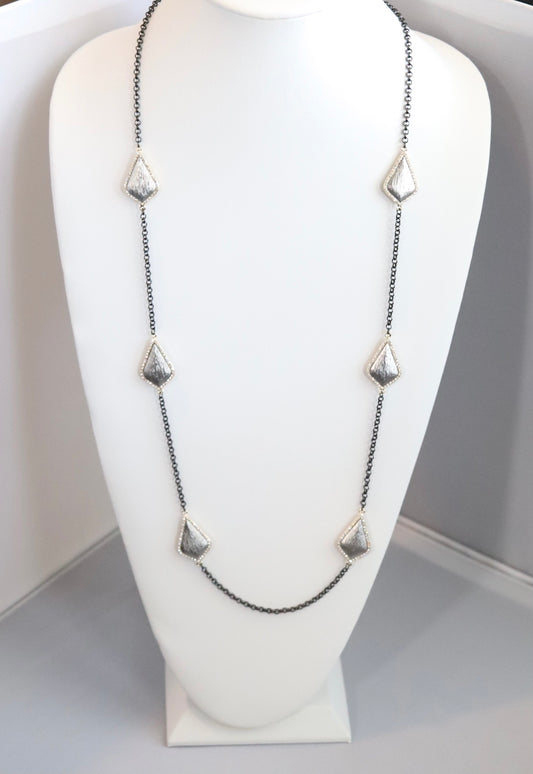 Beautiful Silver & Black Necklace