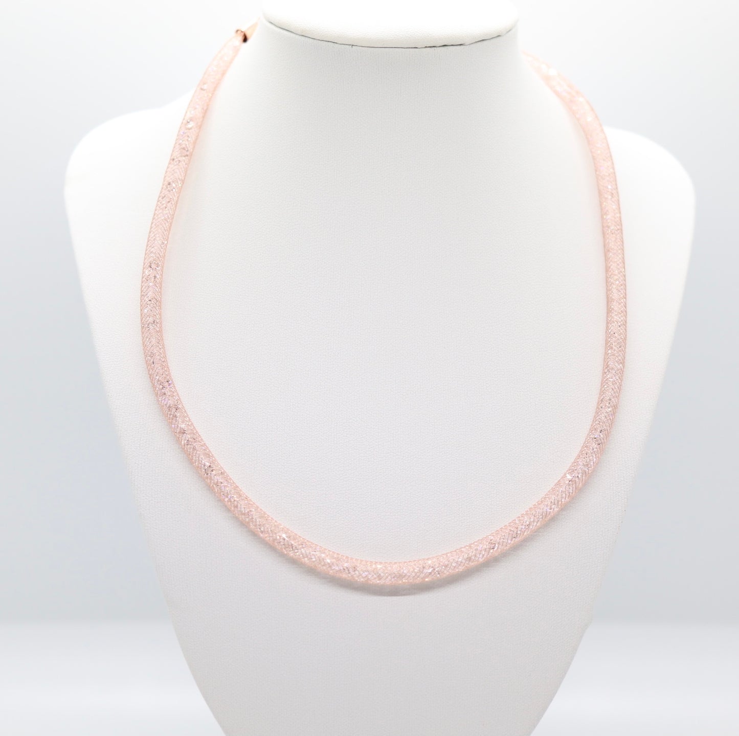 Tourmaline Mesh w/ Austrian Crystals Necklace