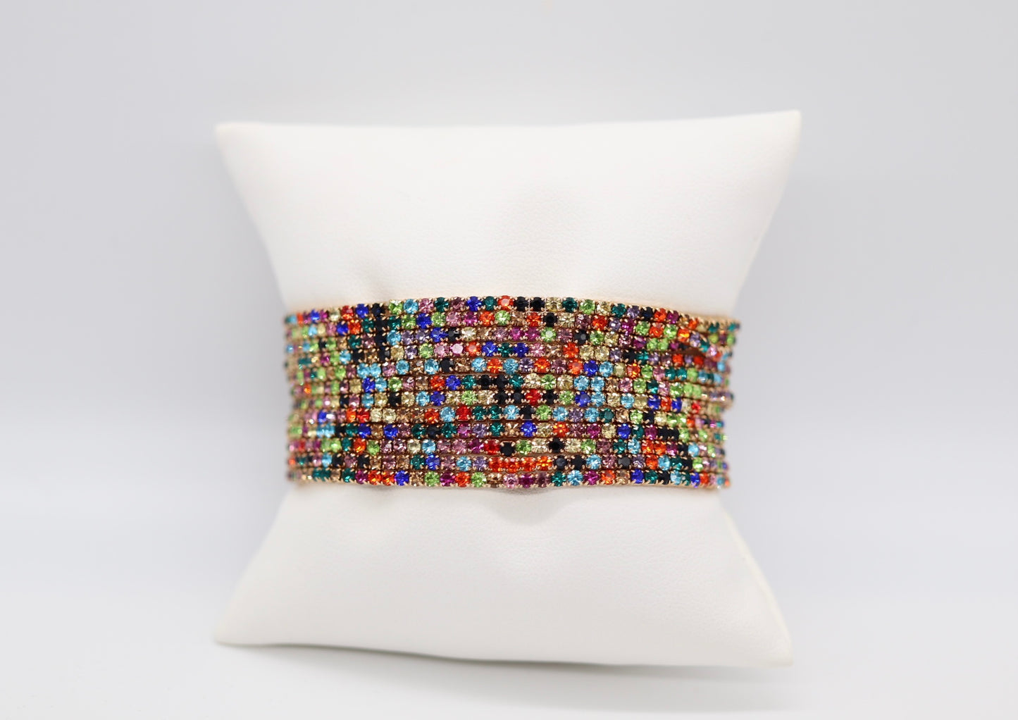 Gold Multi Crystal 12 Piece Bracelet Set
