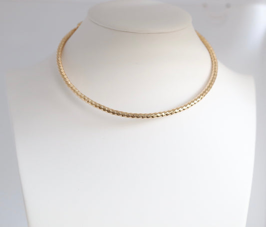 Gold Torque Choker Necklace