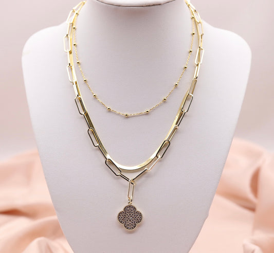 Gold Plated Layered Necklace