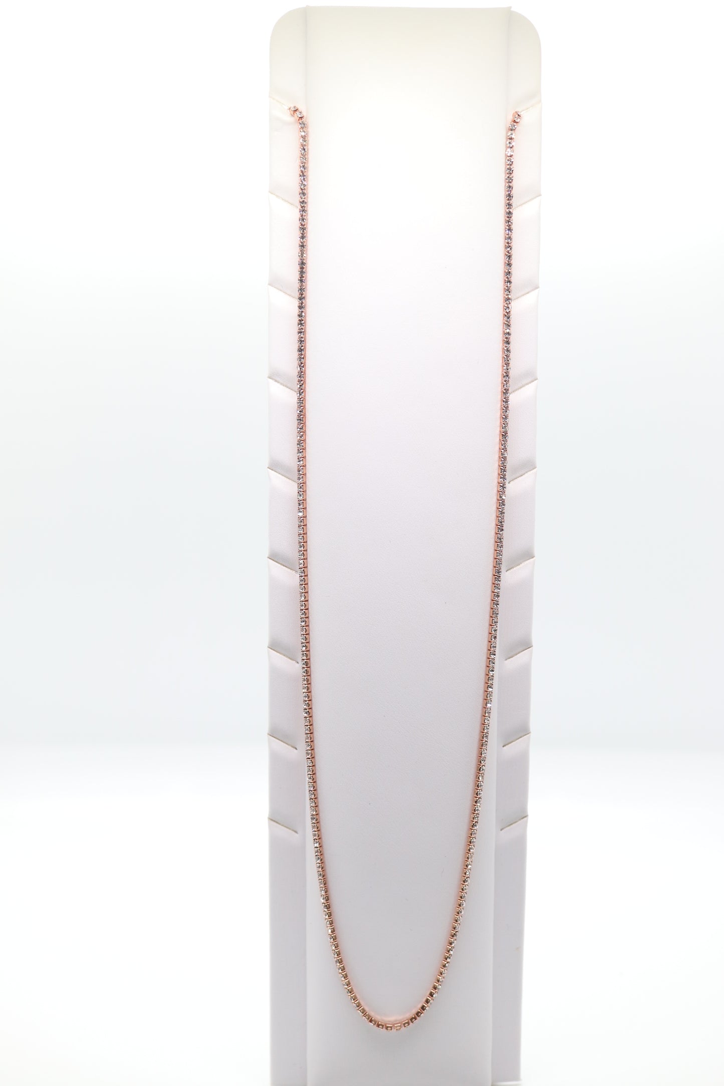 Elegant Rose Gold CZ Necklace