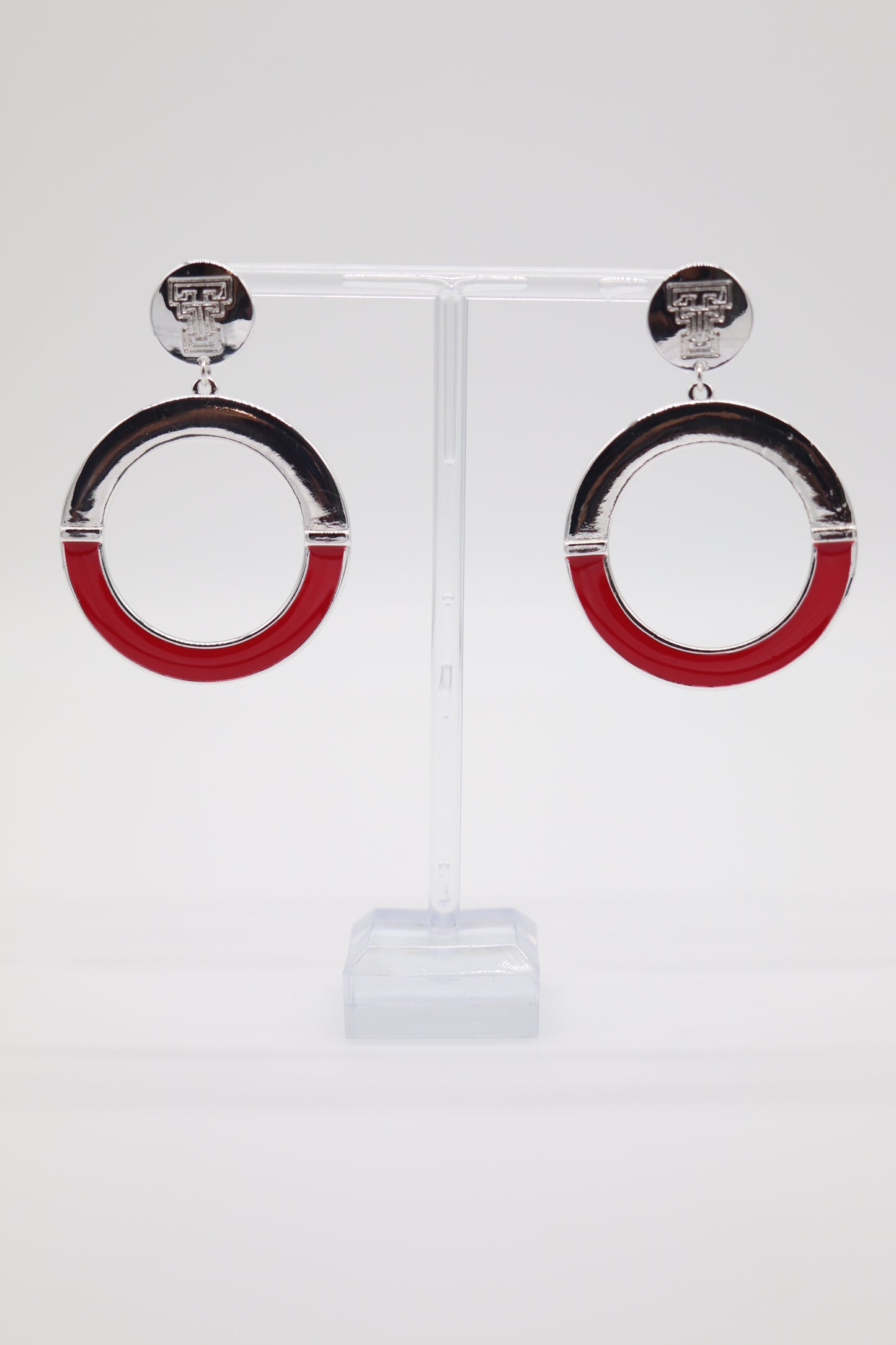 Silver Texas Tech Earrings
