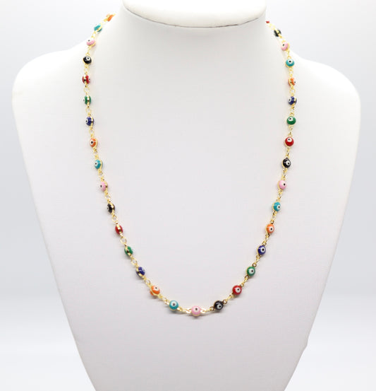 Multicolor Evil Eye Necklace