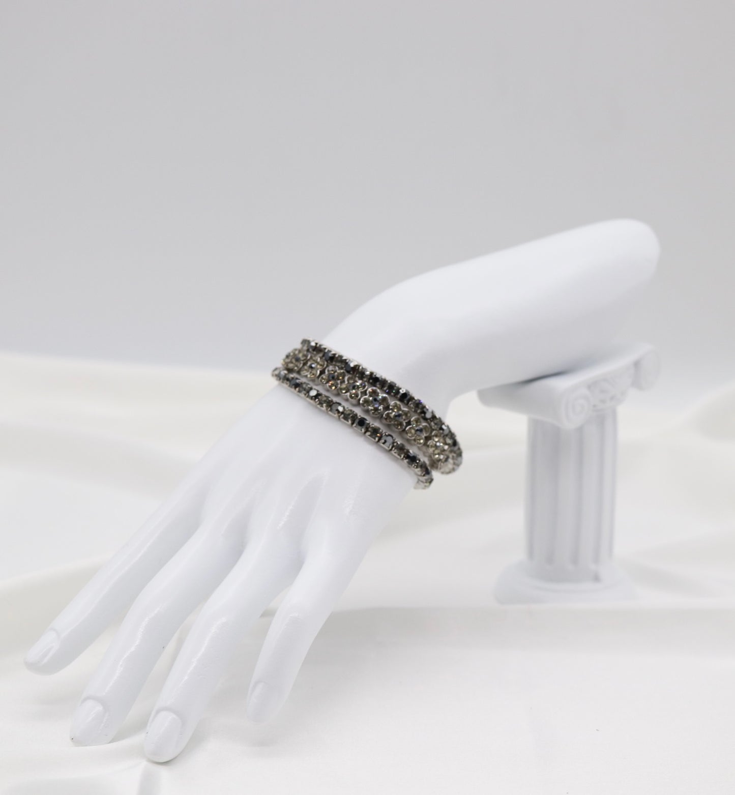 Smoky Crystal Flower Bracelet