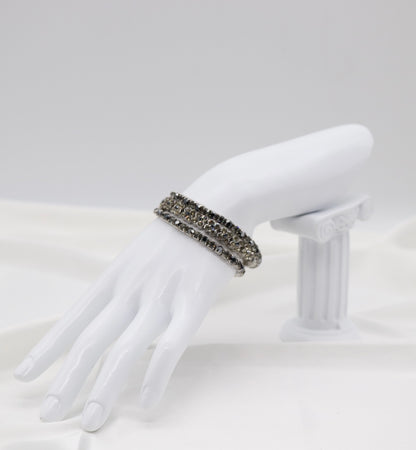 Smoky Crystal Flower Bracelet