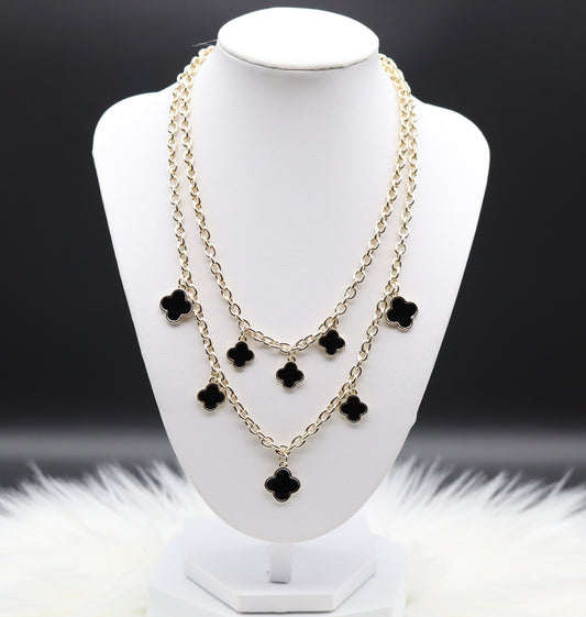 Clover Necklace - Black Clover Design