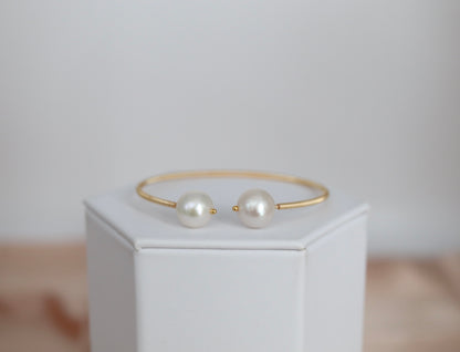 Double Fresh Water Pearls with Gold Filled Wiring