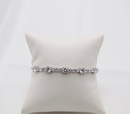 Radiant CZ Silver Tennis Bracelet