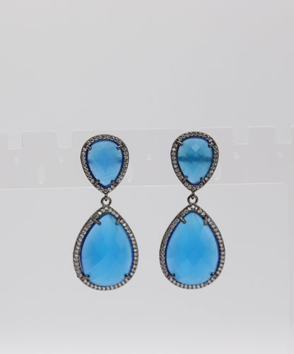 Ocean Glow Teardrop Dangle Earrings