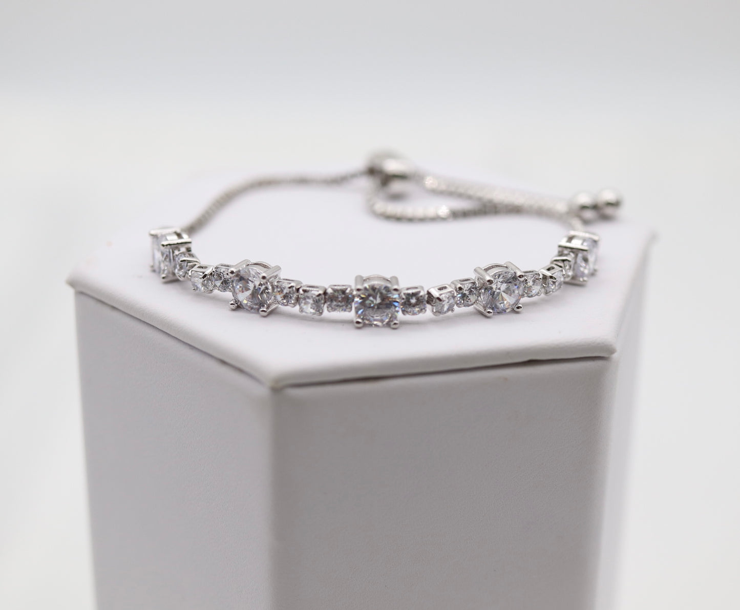 Radiant CZ Silver Tennis Bracelet