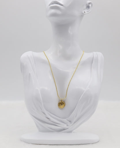 Gold Compass Star Necklace – Dainty North Star Pendant