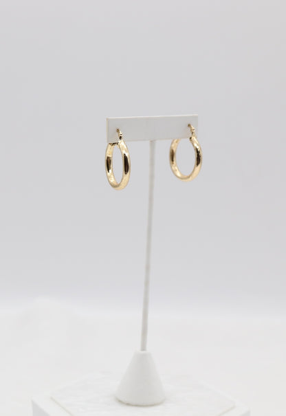 Textured Gold Hoop Earrings