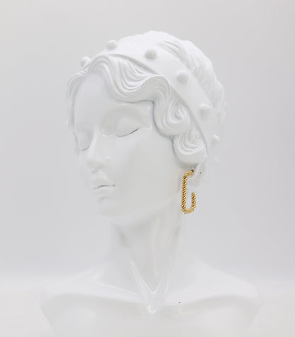 Twisted Rope Square Hoop Earrings