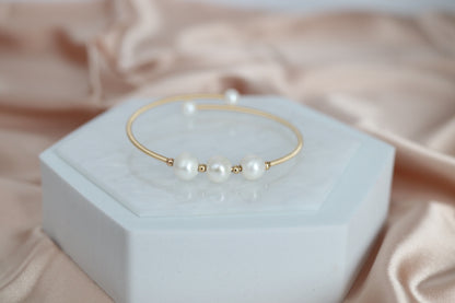 Three Fresh Water Pearls with Gold Filled Wiring