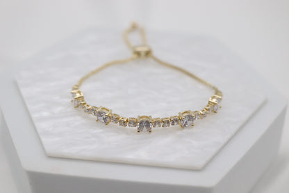 Radiant CZ Gold Tennis Bracelet