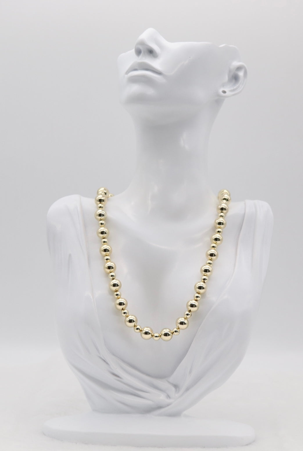 Gold Beaded Statement Necklace