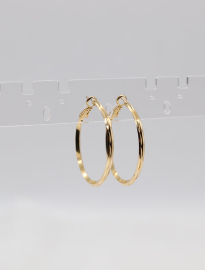 Classic Thin Gold Hoop Earrings