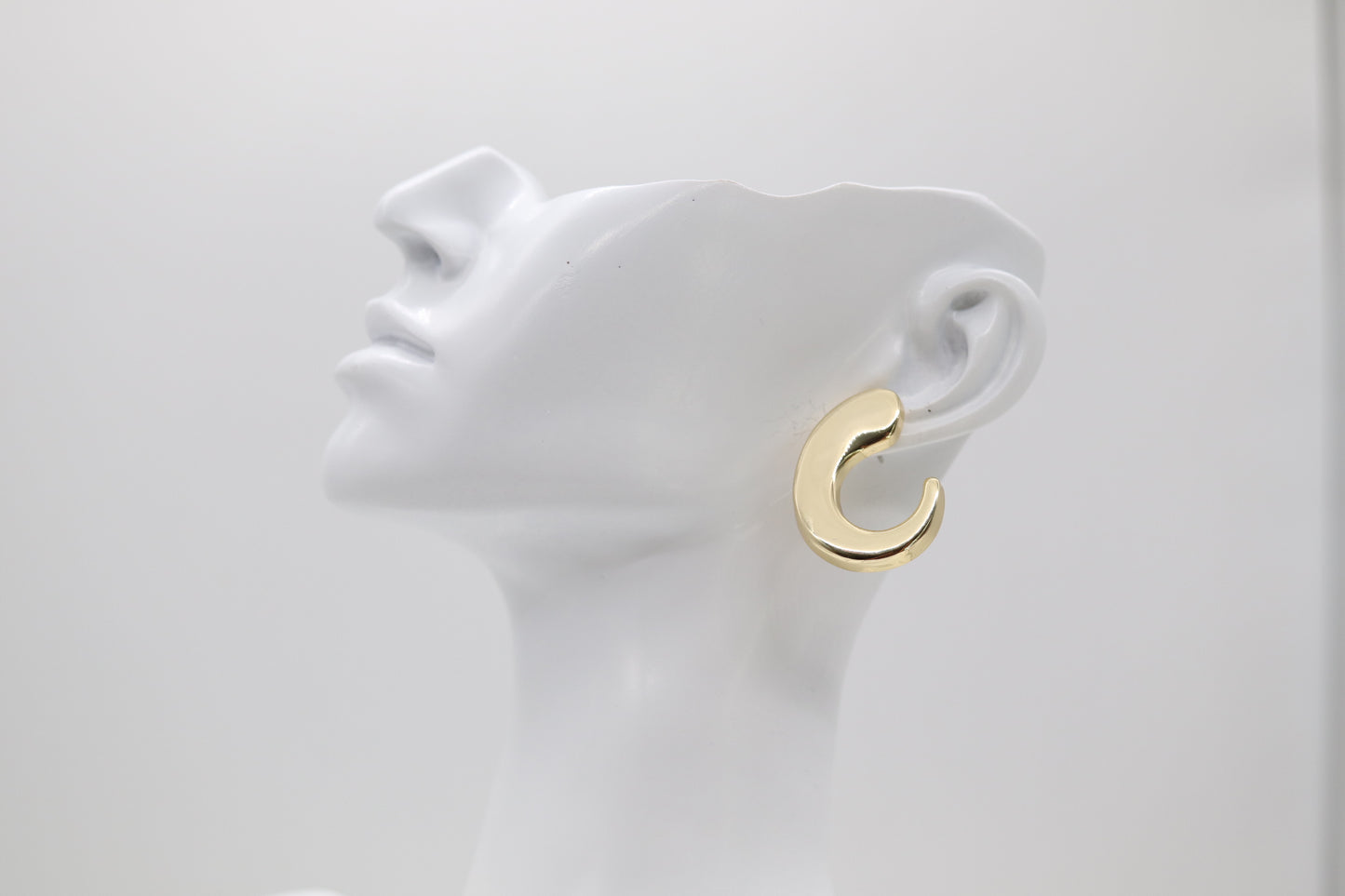 Flat Gold Hoop Earrings