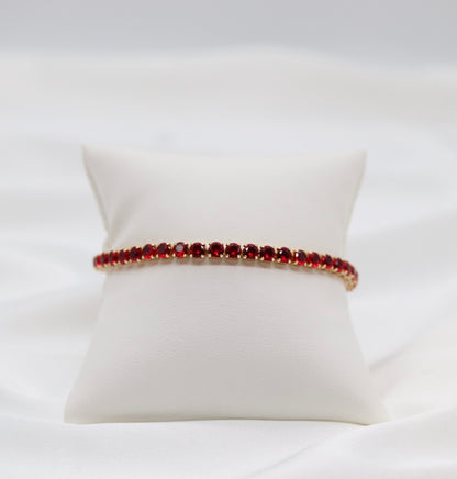 Ruby Radiance Tennis Bracelets