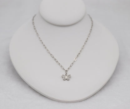Silver Butterfly Necklace – Dainty Butterfly Pendant