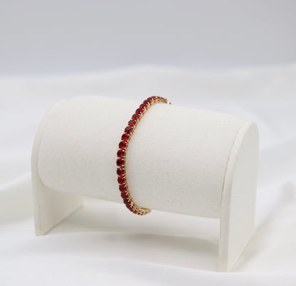 Ruby Radiance Tennis Bracelets