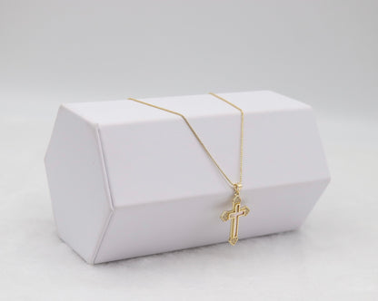 Gold Cross Pendant Necklace