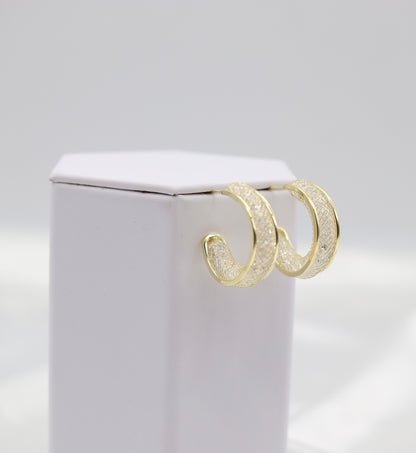 Textured Gold Hoop Earrings