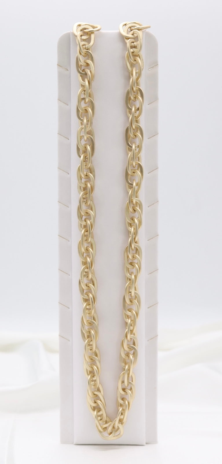 Matte Gold Chunky Link Chain Necklace