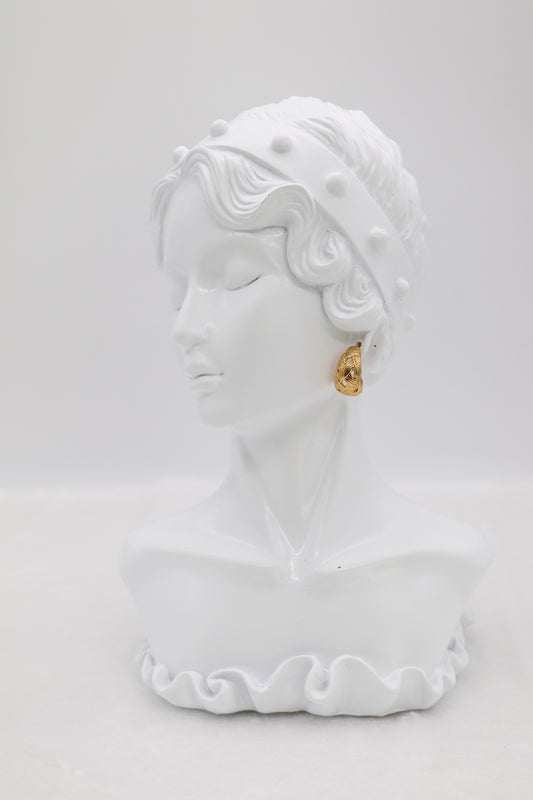 Woven Gold Statement Earrings