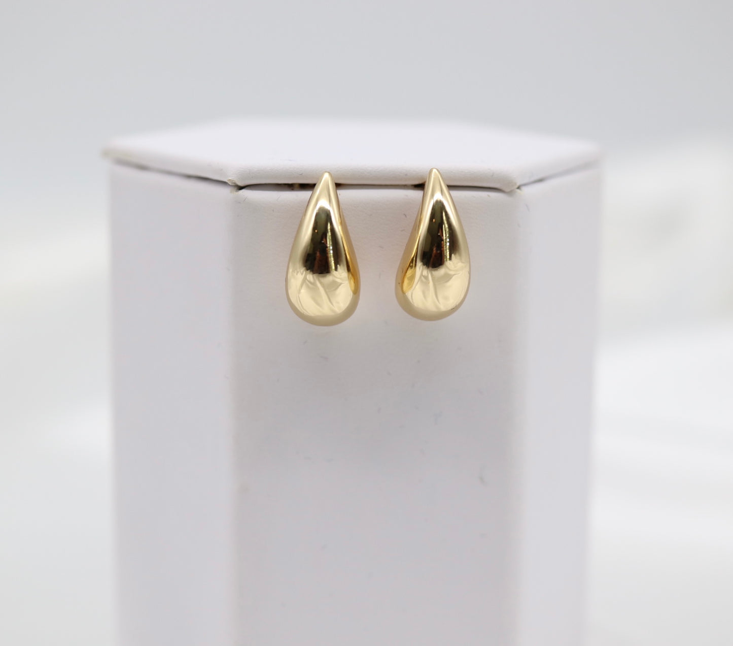 Chunky Gold Teardrop Earrings