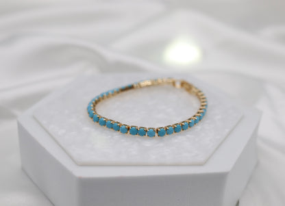 Mini Fashion Turquoise Tennis Bracelet