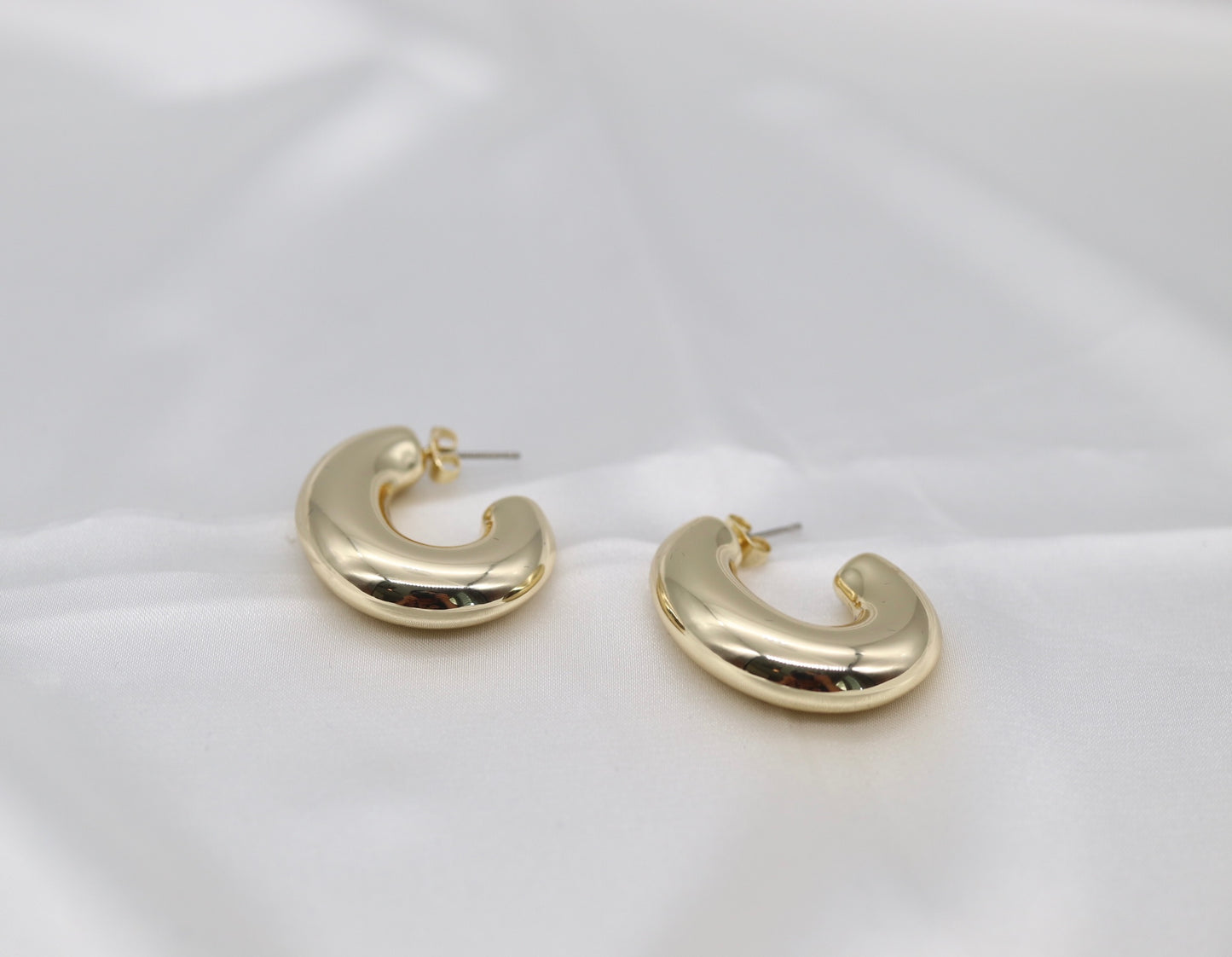 Chunky Gold Hoop Earrings