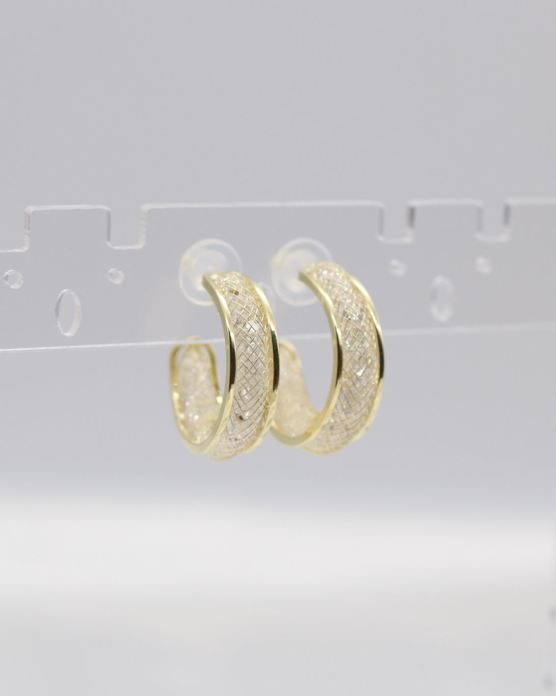 Textured Gold Hoop Earrings