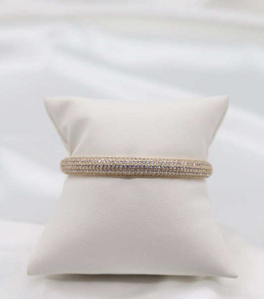 Radiance CZ Paved Gold Bangle