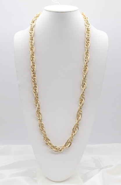 Matte Gold Chunky Link Chain Necklace