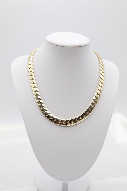 Gold Cubin Link Necklace