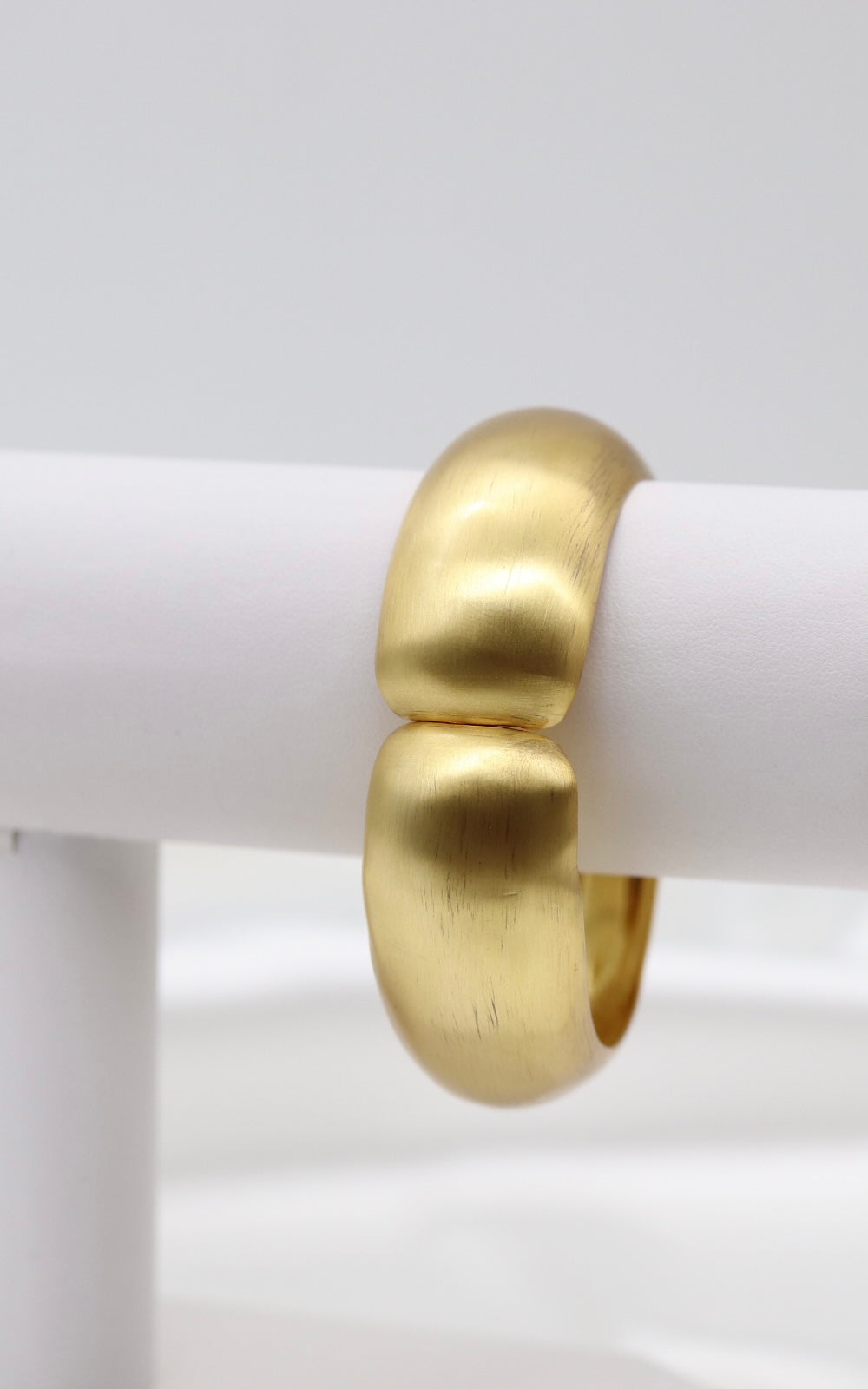 Matte Gold Cuff Hinged Bracelet