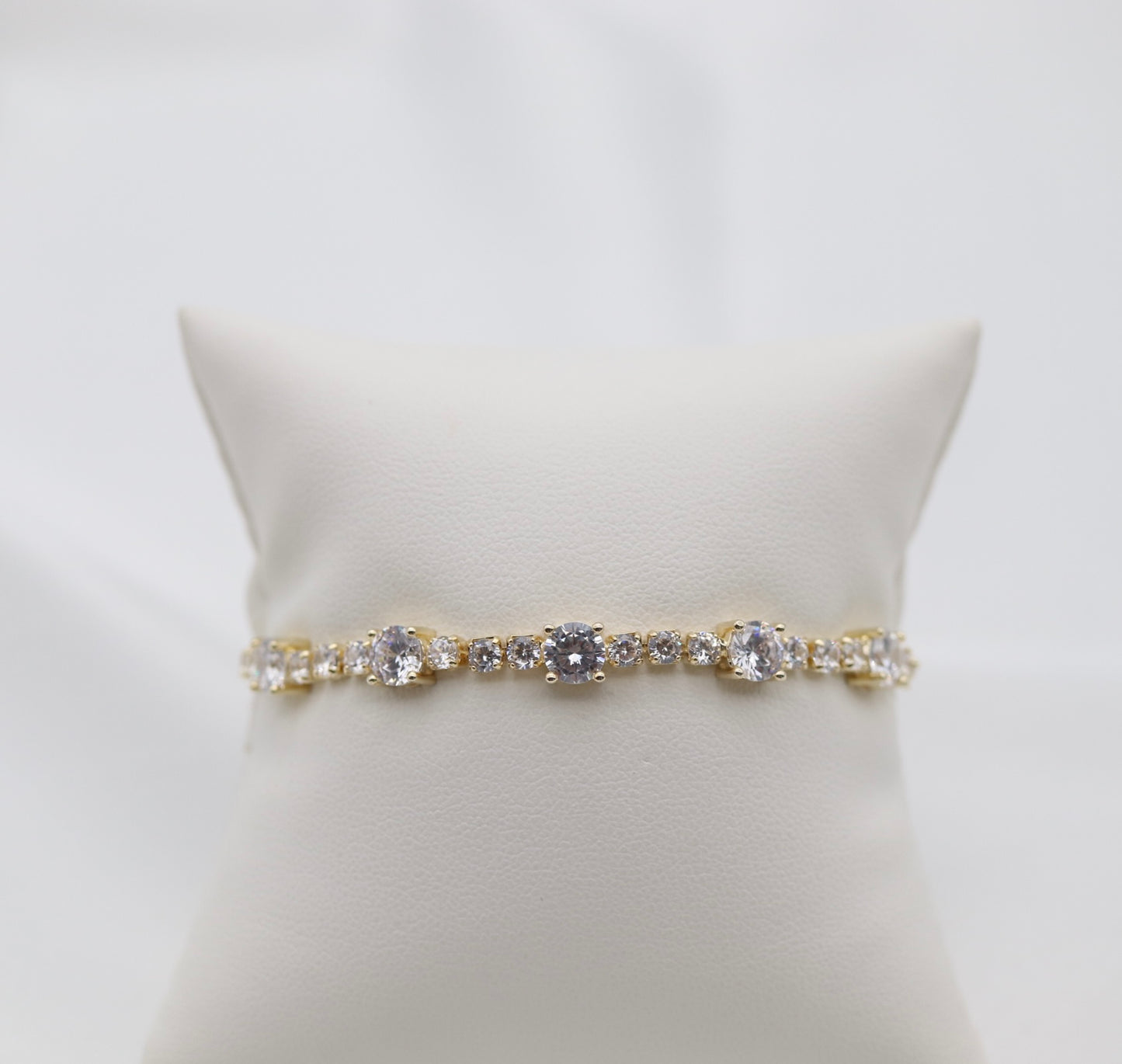 Radiant CZ Gold Tennis Bracelet