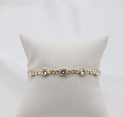 Radiant CZ Gold Tennis Bracelet