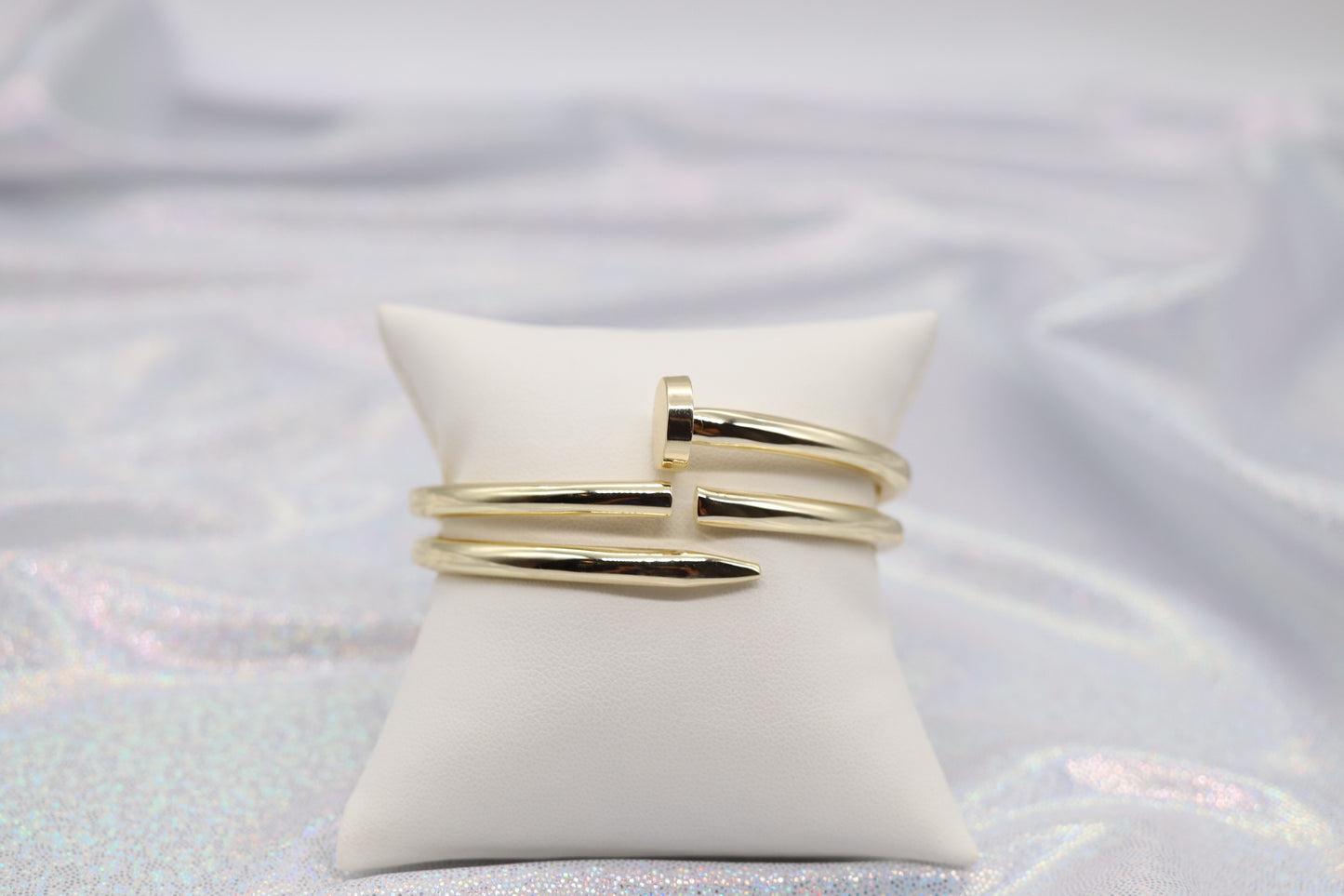 Nail Cuff Gold Bracelet