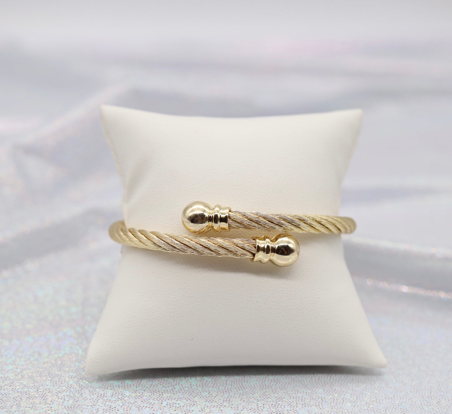 Gold Rope Cuff Bracelet