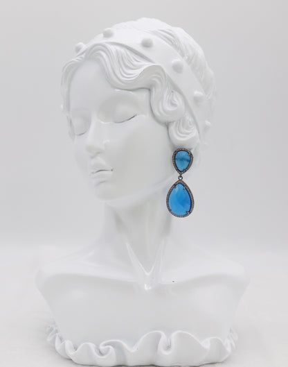 Ocean Glow Teardrop Dangle Earrings