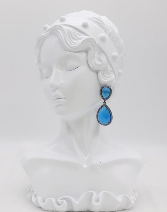 Ocean Glow Teardrop Dangle Earrings